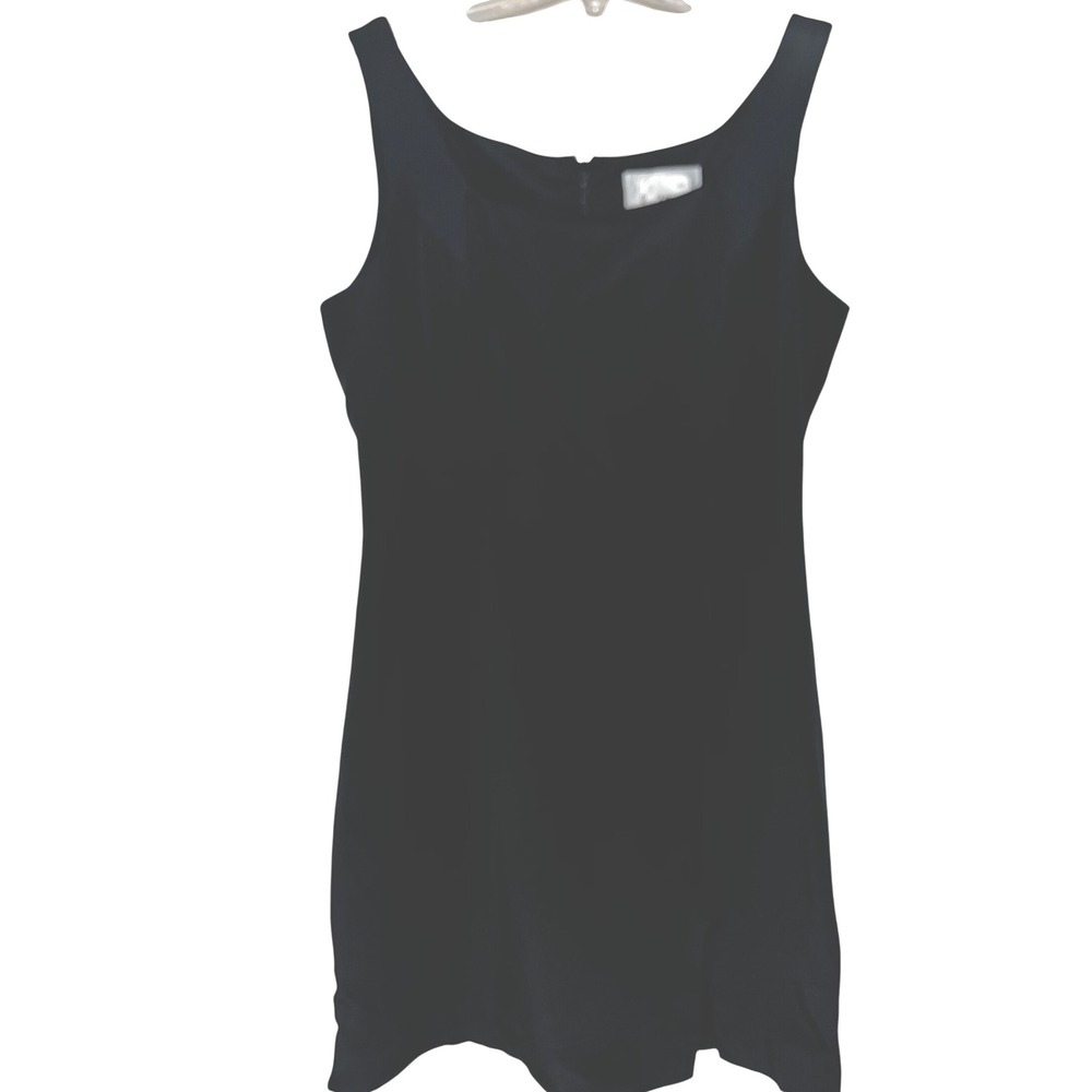 Hugo Buscatti Black Silk Sheath Dress Size 6 Sleeveless Cocktail Party‎